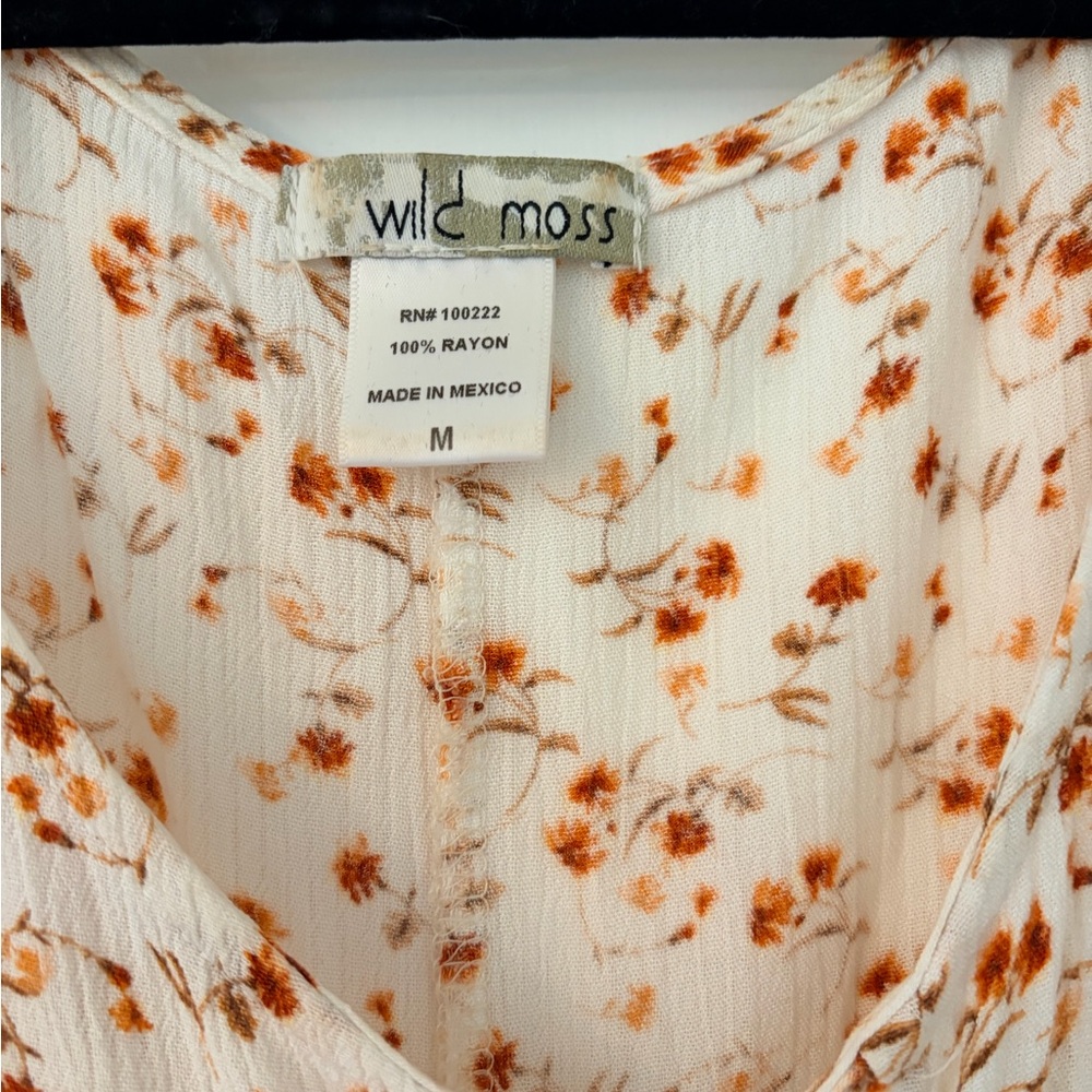 Boot Barn Wild Moss Floral Print Cream Dress - Picture 3 of 3